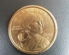 Sacagewa on the U.S. dollar coin. | Credit: Priya Chhaya