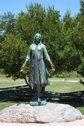 Pocahontas statue at Jamestown, VA. | Credit: Kristina Downs 